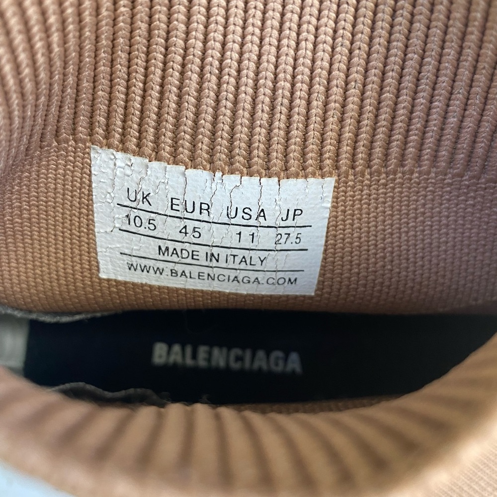 Balenciaga Speed 2.0 Recycled Knit Sneaker - BEIGE Size 11 USA - Picture 3 of 4